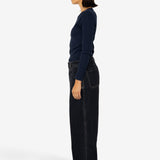 Baggy Trousers - Washed Black Denim