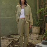 Barrel Trousers - Bleached Denim