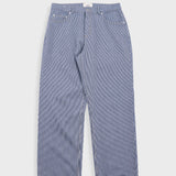 Folk | Folk Barrel Leg Jean - Indigo Ticking Stripe