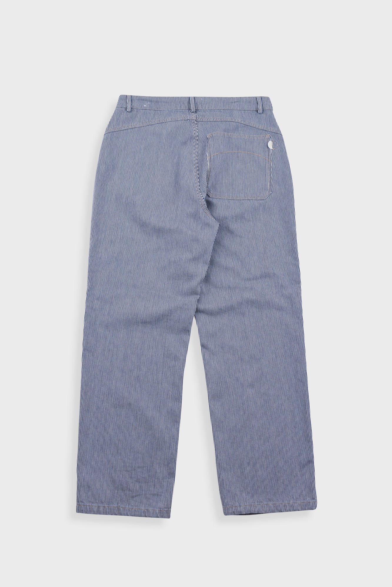 Folk | Folk Barrel Leg Jean - Indigo Ticking Stripe