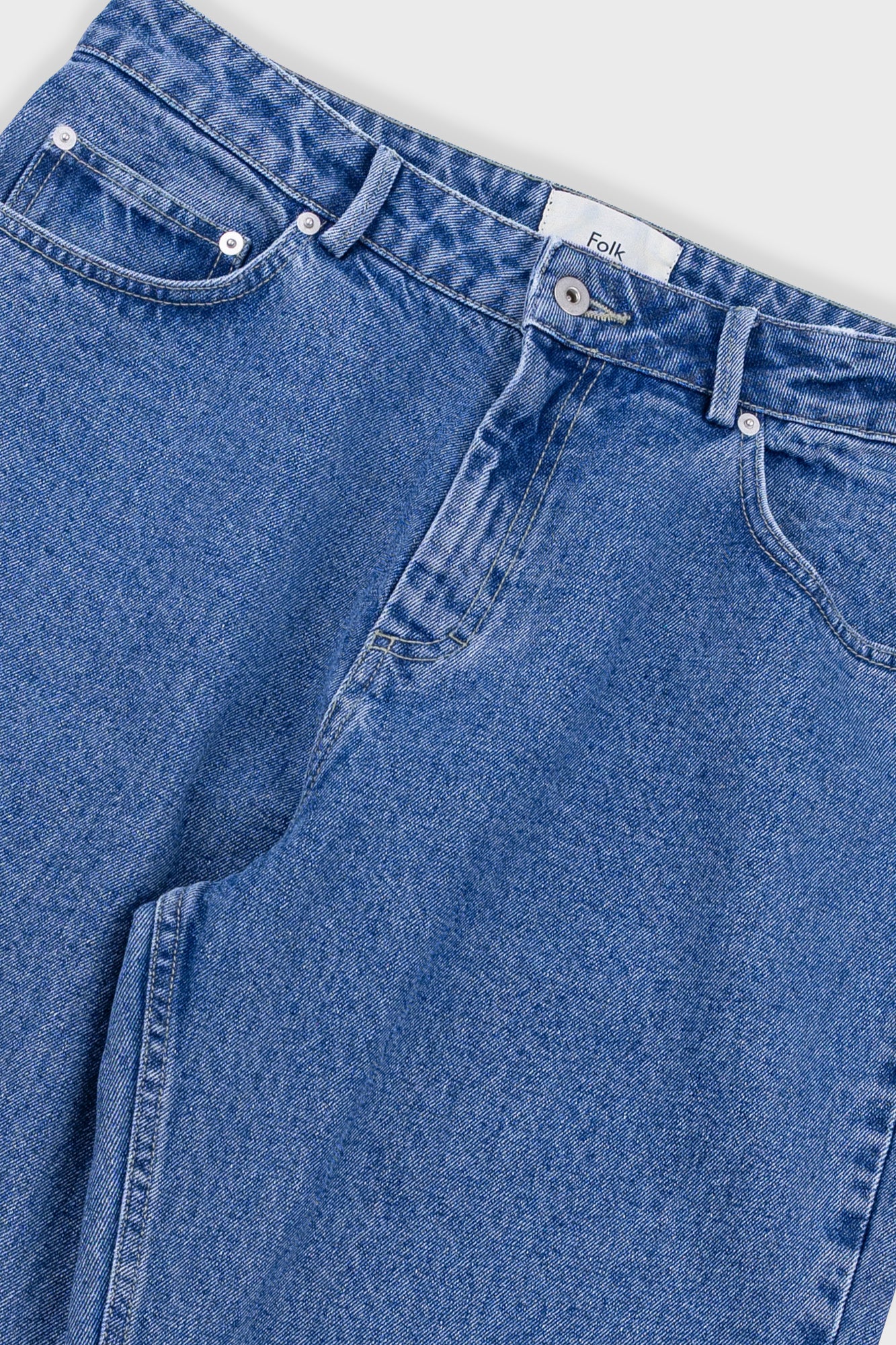 Folk | Folk Barrel Leg Jean - Light Wash Denim
