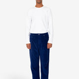 Barrel Leg Trouser - Rich Navy Chunky Cord