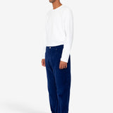 Barrel Leg Trouser - Rich Navy Chunky Cord