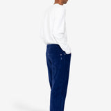 Barrel Leg Trouser - Rich Navy Chunky Cord
