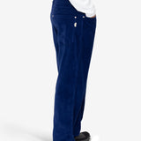 Barrel Leg Trouser - Rich Navy Chunky Cord