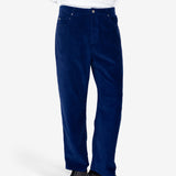 Barrel Leg Trouser - Rich Navy Chunky Cord