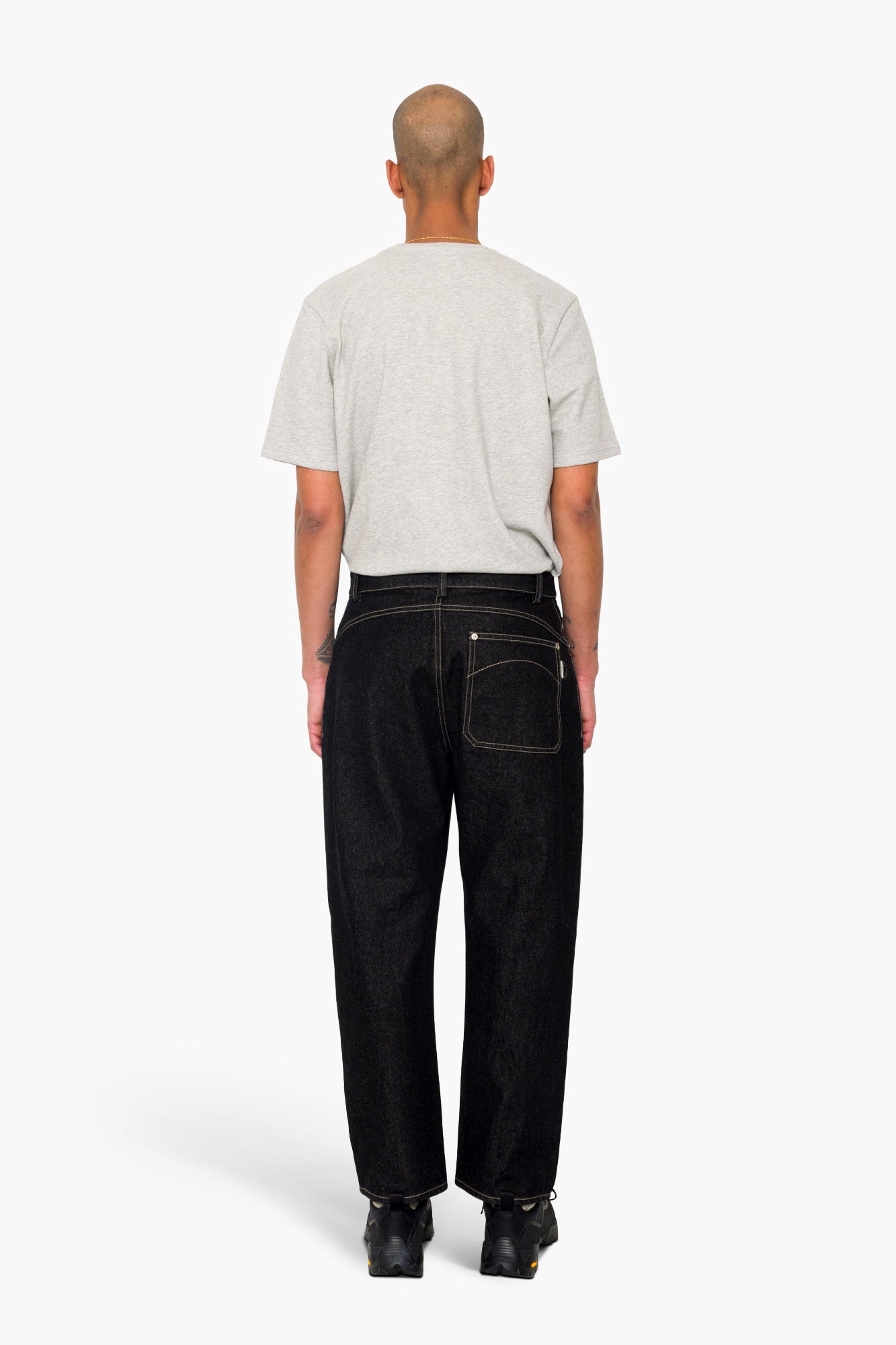 Folk Folk Barrel Leg Trouser - Black Denim