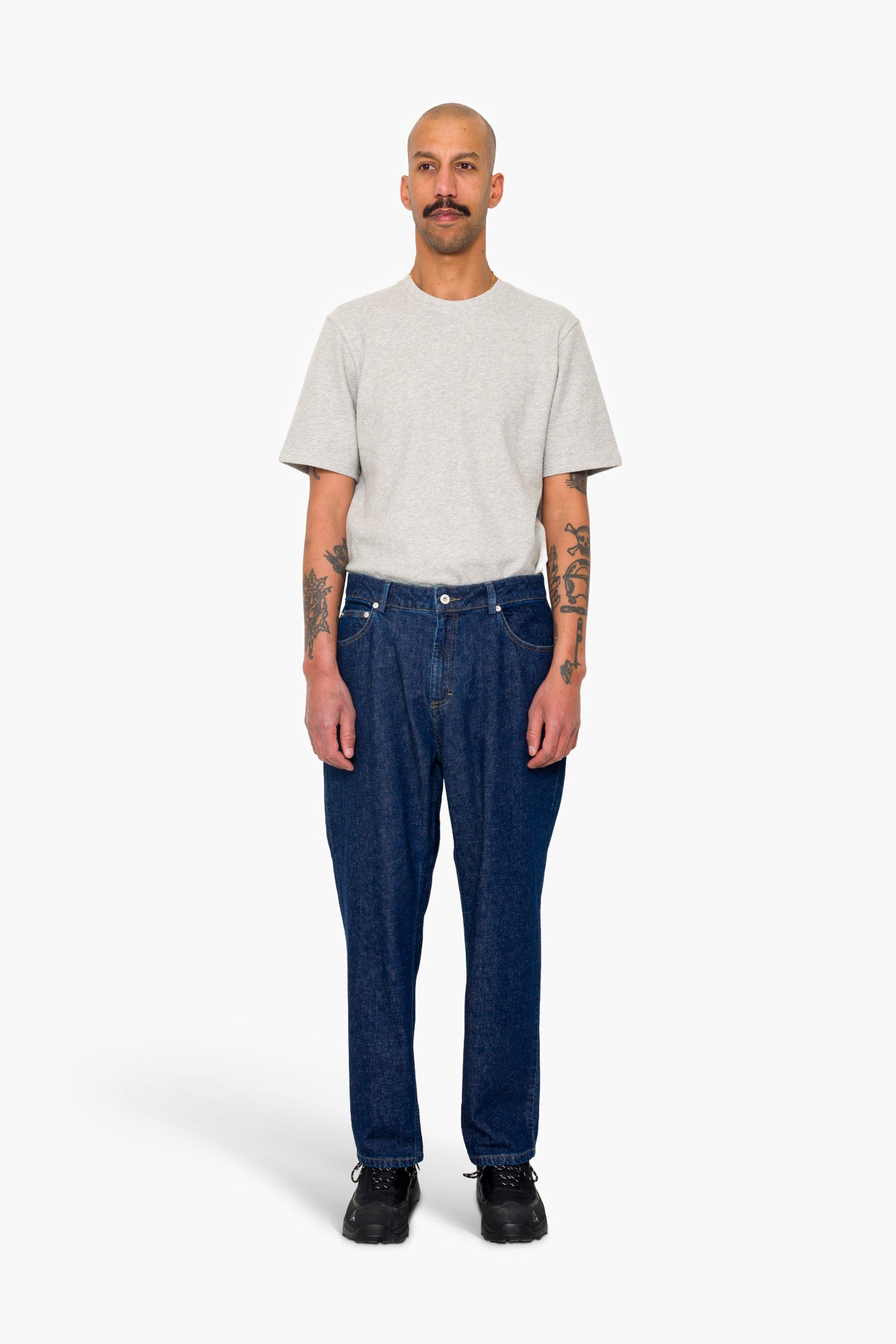 Folk Folk Barrel Leg Trouser - Slub Denim