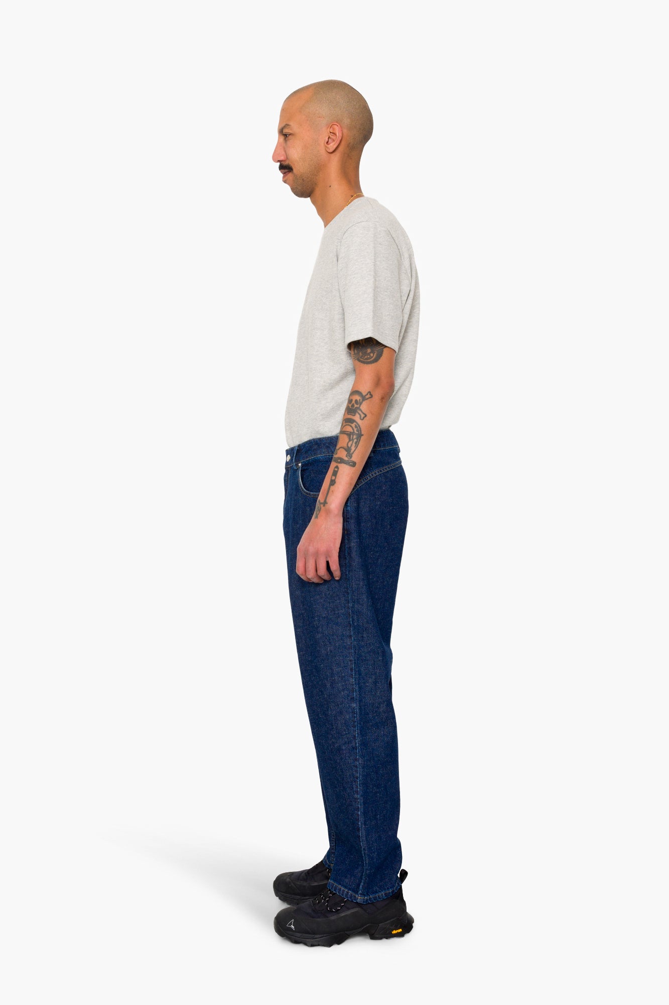 Folk Folk Barrel Leg Trouser - Slub Denim