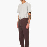 Barrel Leg Trouser - Soft Brown Twill