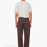 Barrel Leg Trouser - Soft Brown Twill