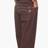 Barrel Leg Trouser - Soft Brown Twill