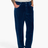 Barrel Leg Trouser - Washed Indigo Cord