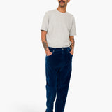Barrel Leg Trouser - Washed Indigo Cord