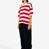 Boyfriend T-Shirt - Carnation Stripe