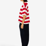 Boyfriend T-Shirt - Carnation Stripe