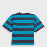 Boyfriend T-Shirt - Navy Teal Stripe