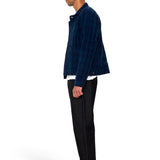 Chain Jacket - Indigo Textured Check