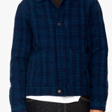 Chain Jacket - Indigo Textured Check