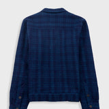 Chain Jacket - Indigo Textured Check