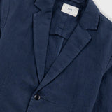 Cotton Linen Blazer - Dark Navy
