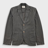 Cotton Linen Blazer - Dark Sage