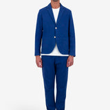 Cotton Linen Blazer - Deep Blue