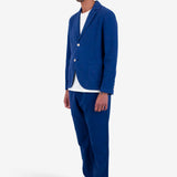 Cotton Linen Blazer - Deep Blue