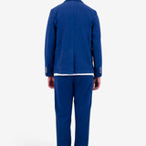 Cotton Linen Blazer - Deep Blue