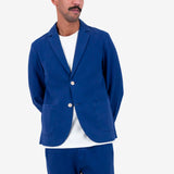 Cotton Linen Blazer - Deep Blue
