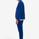 Cotton Linen Blazer - Deep Blue