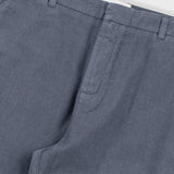 Fixed Waistband Cotton Linen Trouser - Charcoal