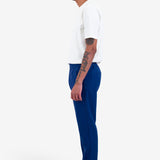 Cotton Linen Trouser - Deep Blue