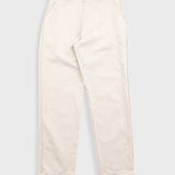 Fixed Waistband Cotton Linen Trouser - Natural Linen Canvas