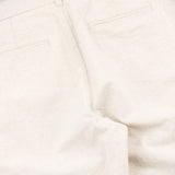 Fixed Waistband Cotton Linen Trouser - Natural Linen Canvas