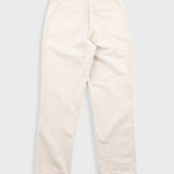 Fixed Waistband Cotton Linen Trouser - Natural Linen Canvas