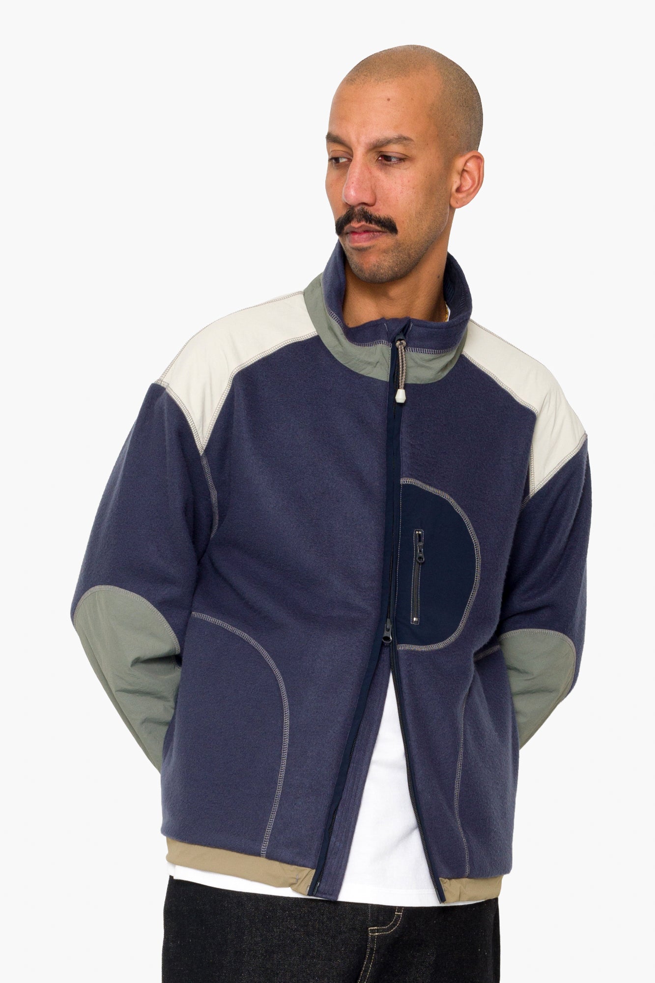 Folk Folk Curve Fleece - Navy Smoke