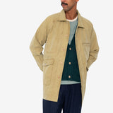 Detachable Liner Car Coat - Fossil Slub