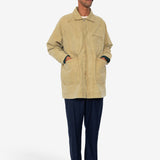 Detachable Liner Car Coat - Fossil Slub