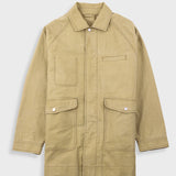 Detachable Liner Car Coat - Fossil Slub