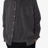 Direction Babycord Shirt - Charcoal