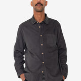 Direction Babycord Shirt - Charcoal