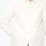 Direction Babycord Shirt - Ecru Embroidery