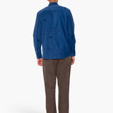 Direction Babycord Shirt - Soft Blue Embroidery