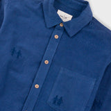 Direction Babycord Shirt - Soft Blue Embroidery