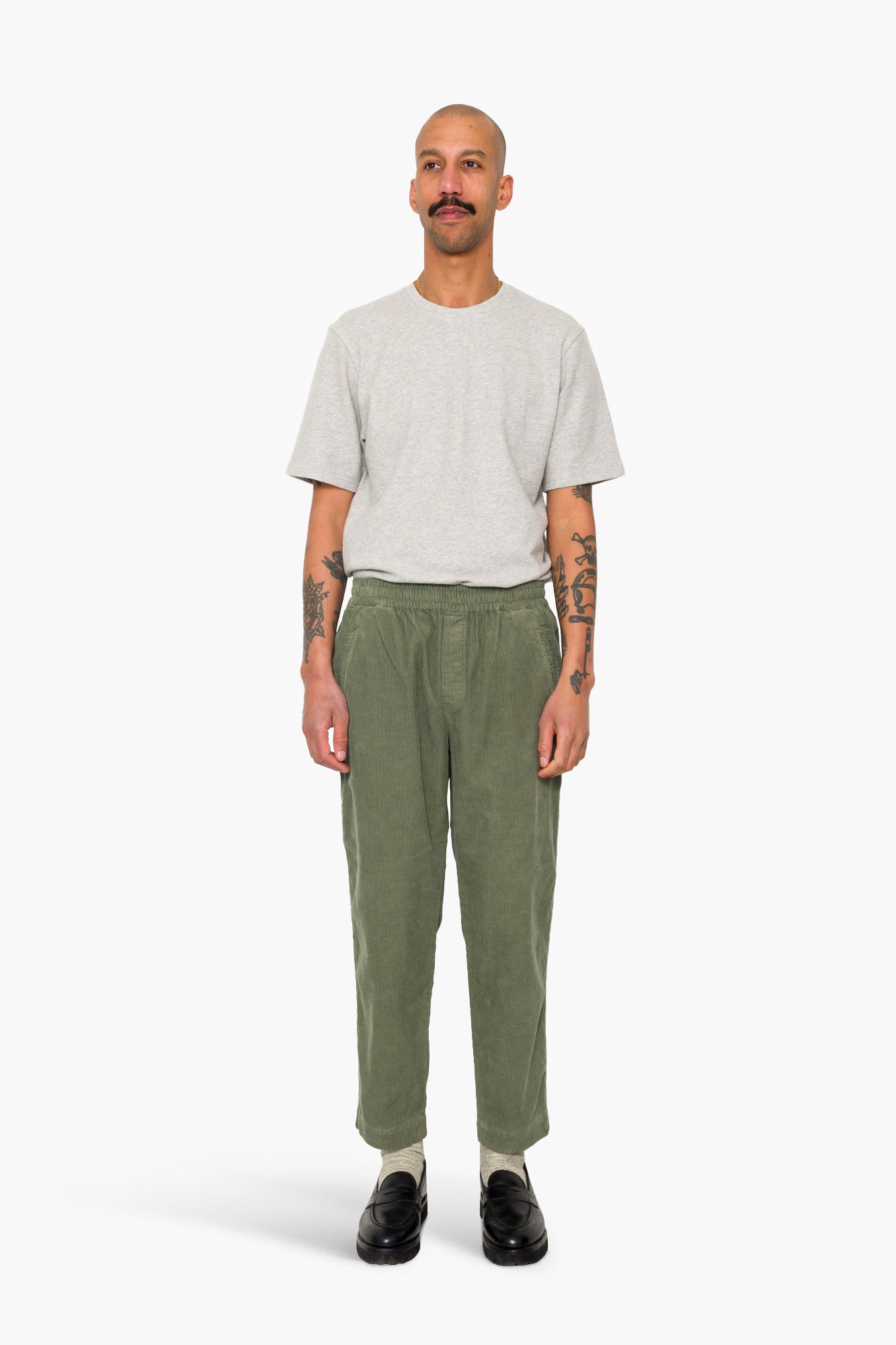 Folk Folk Drawcord Assembly Pant - Dark Olive Cord