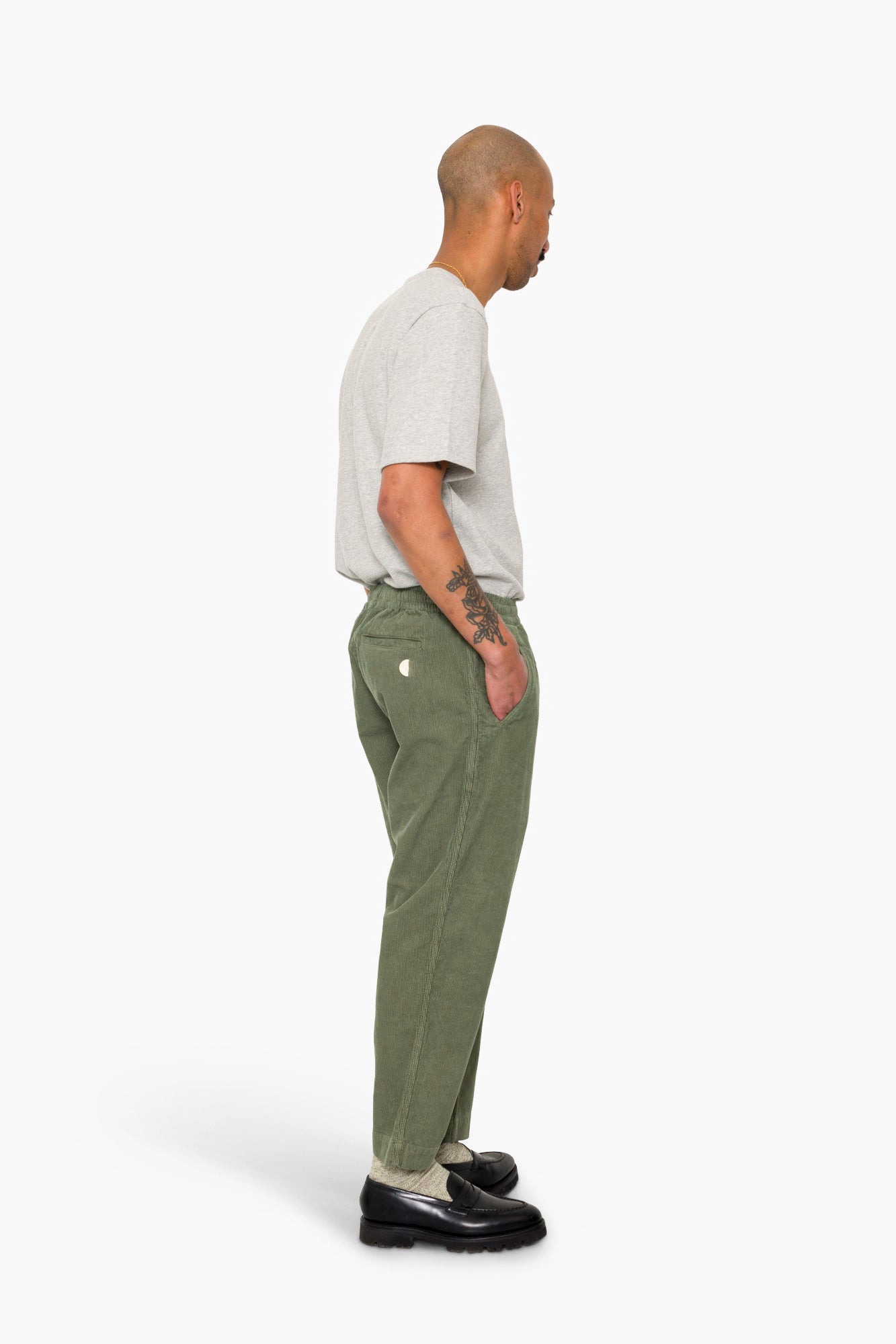 Folk Folk Drawcord Assembly Pant - Dark Olive Cord
