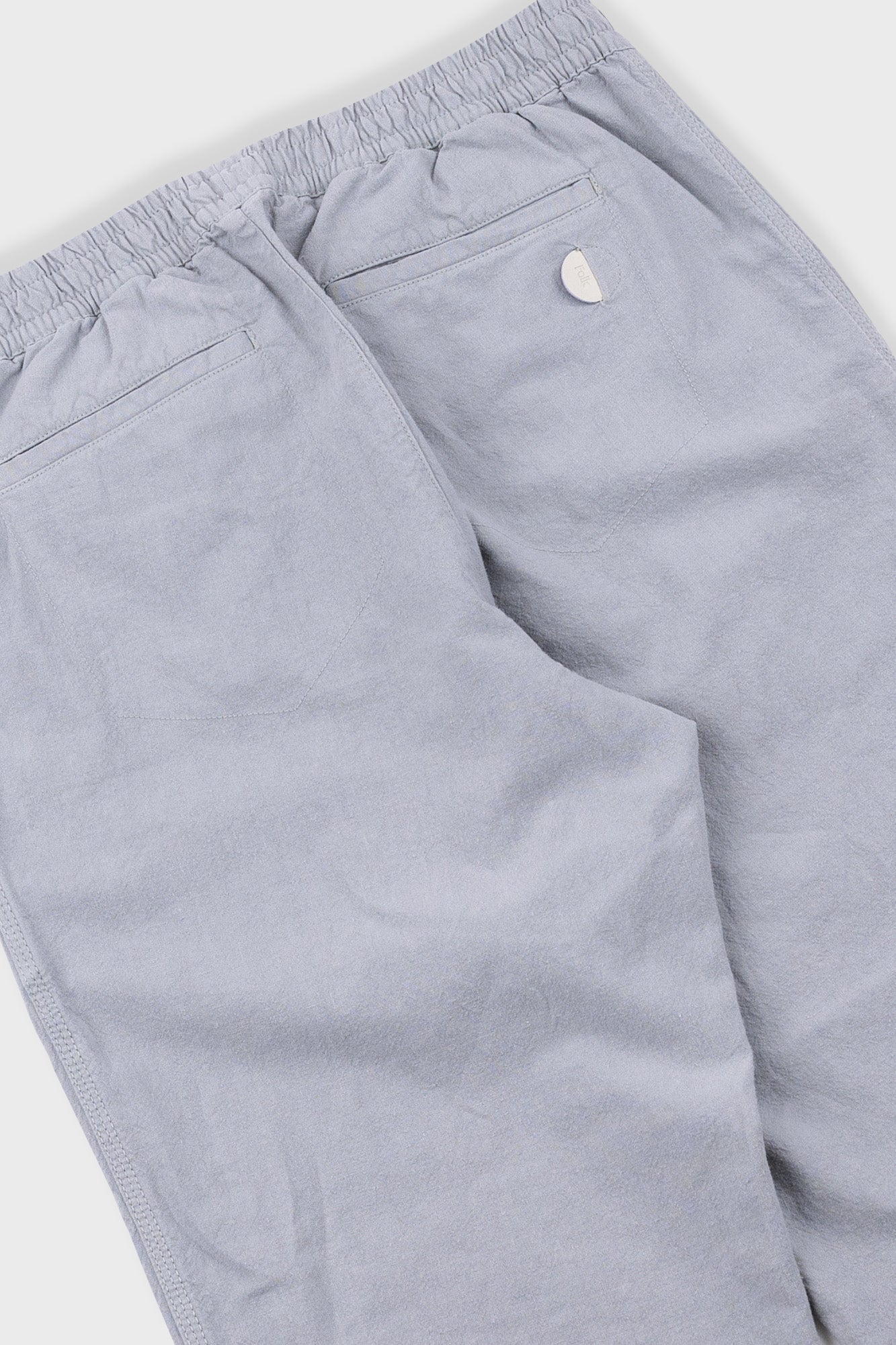 Folk | Folk Drawcord Assembly Pant - Silver Grey Cotton Linen