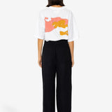 Drawcord Baggy Pants - Soft Black Brushed Stripe