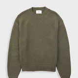 Drop Shoulder Crew - Olive